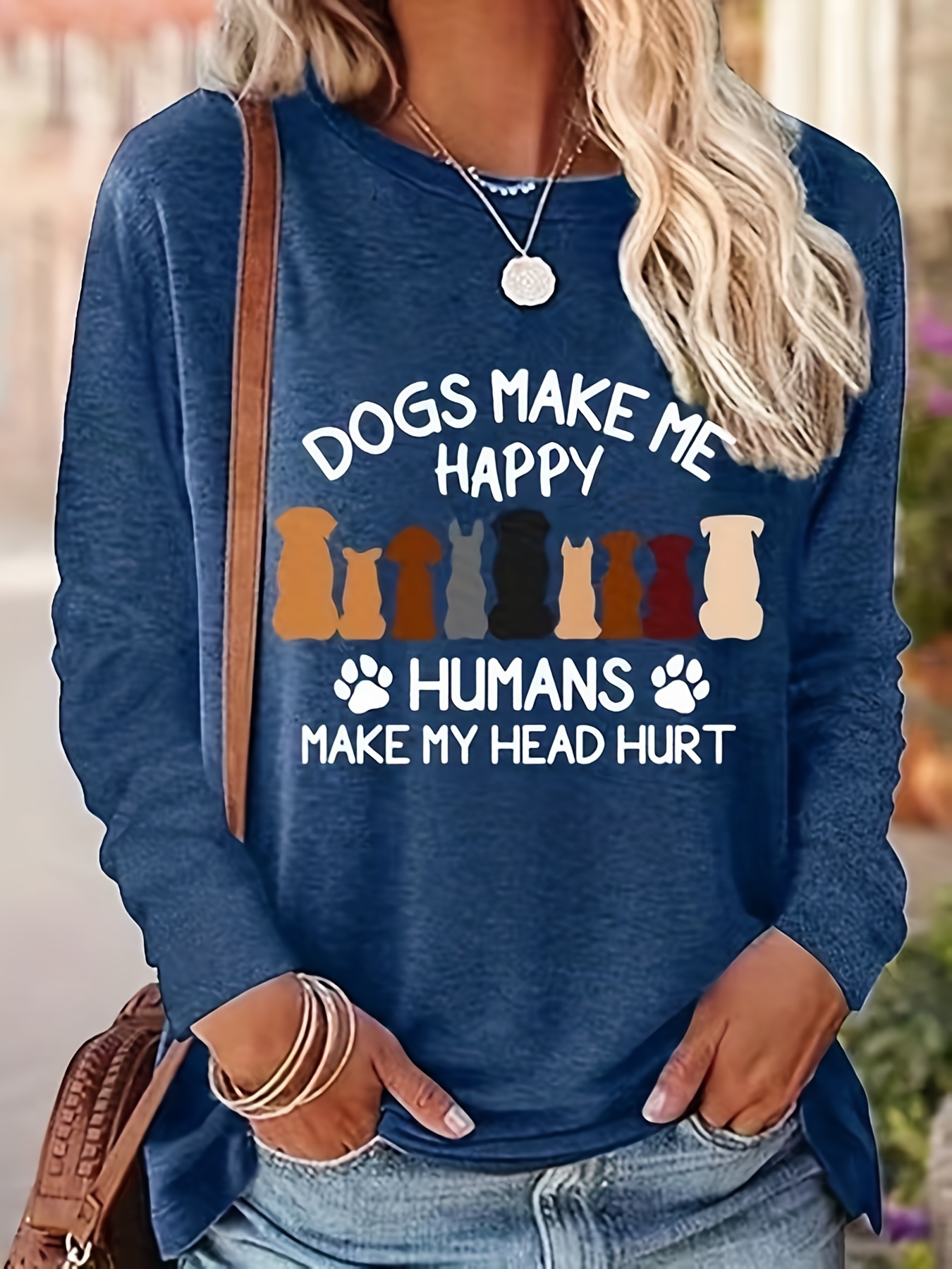 animal print crew neck t shirt casual long sleeve t shirt for spring fall womens clothing details 3