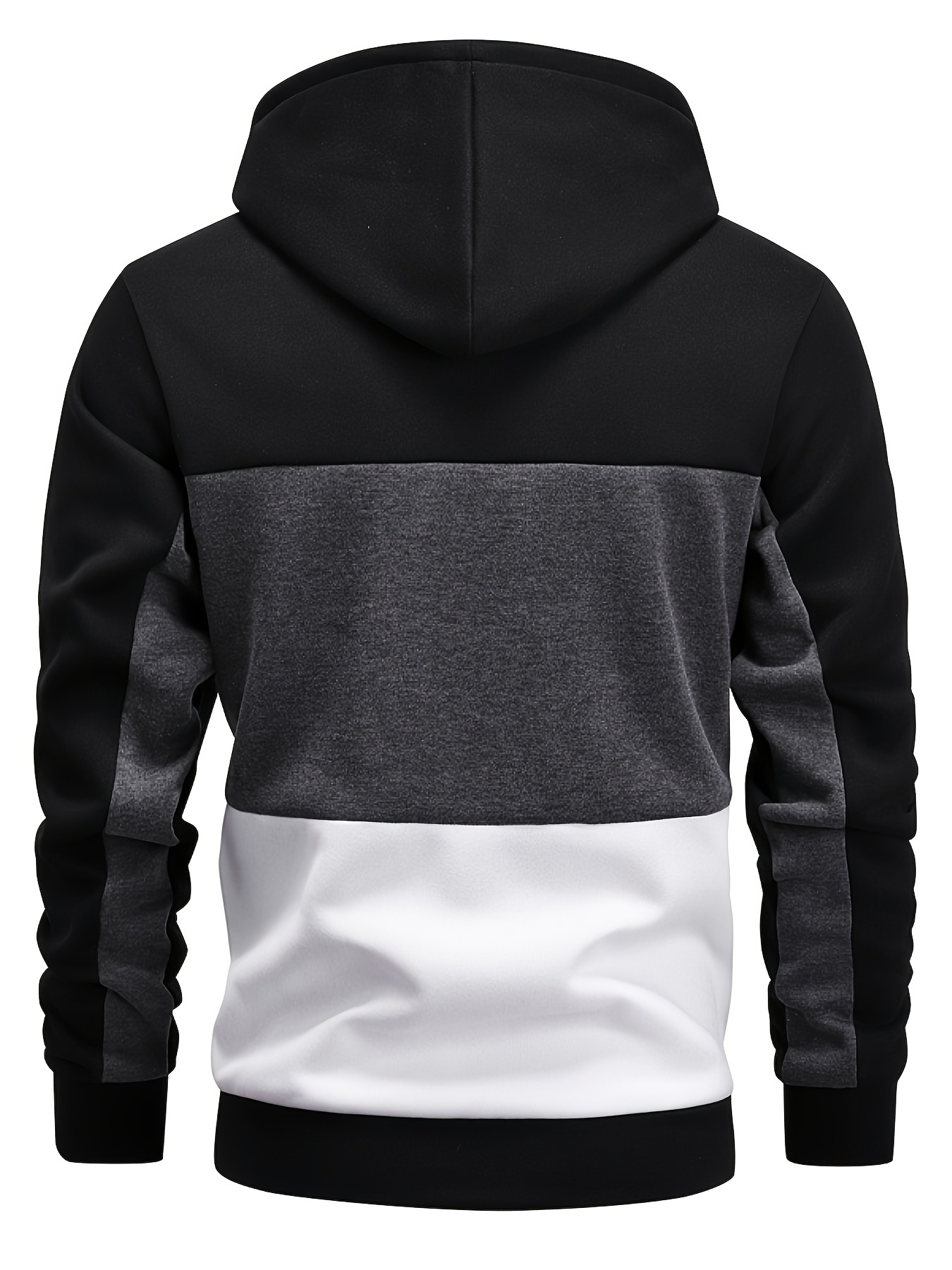 color block hoodie cool hoodies for men mens casual graphic design pullover hooded sweatshirt with kangaroo pocket streetwear for winter fall as gifts details 1